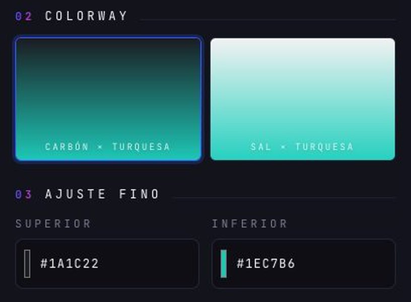 Colores y logos del configurador