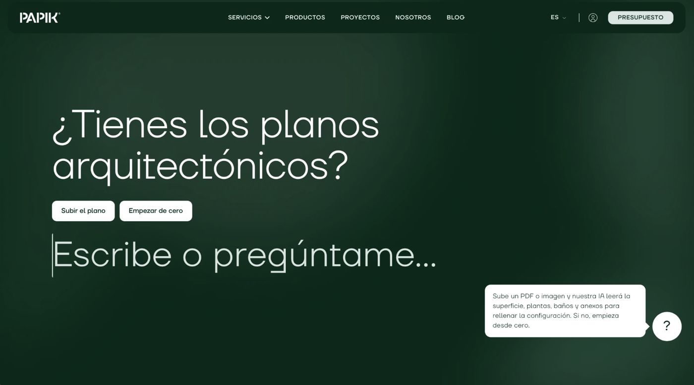 Configurador de presupuestos de Papik
